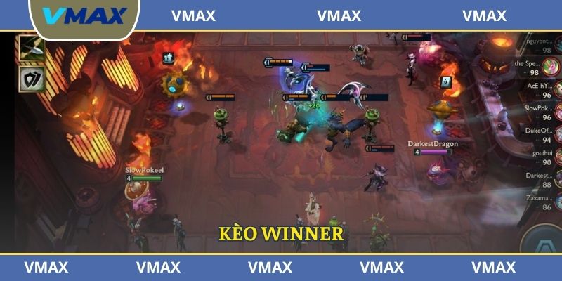 Cá cược liên minh VMAX với kèo Winner