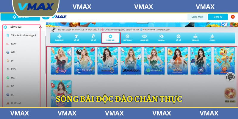 Sòng bài VMAX độc đáo, chân thực